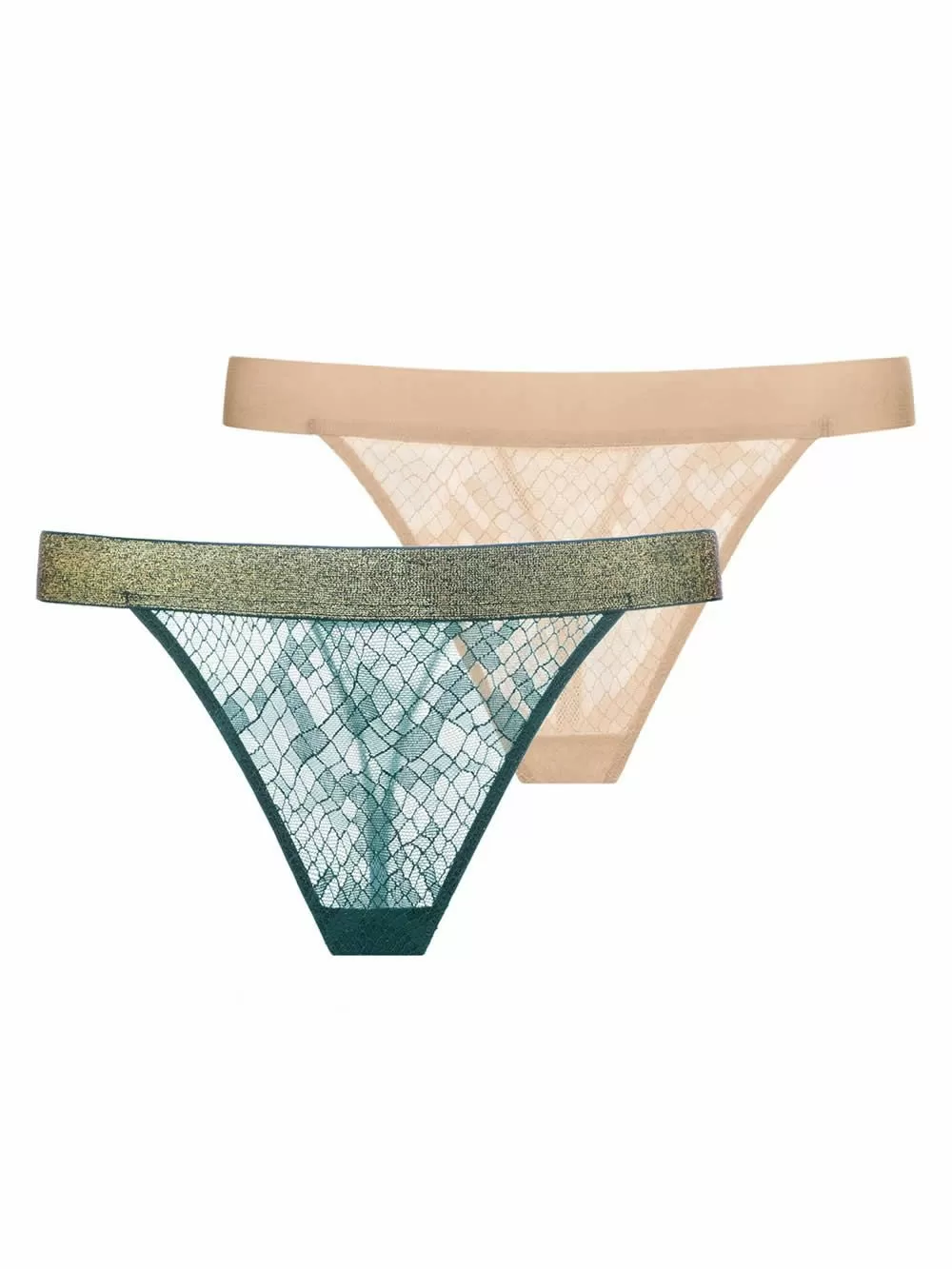 DORINA String Vera 1+1 ΔΩΡΟ - Δαντέλα & Lurex