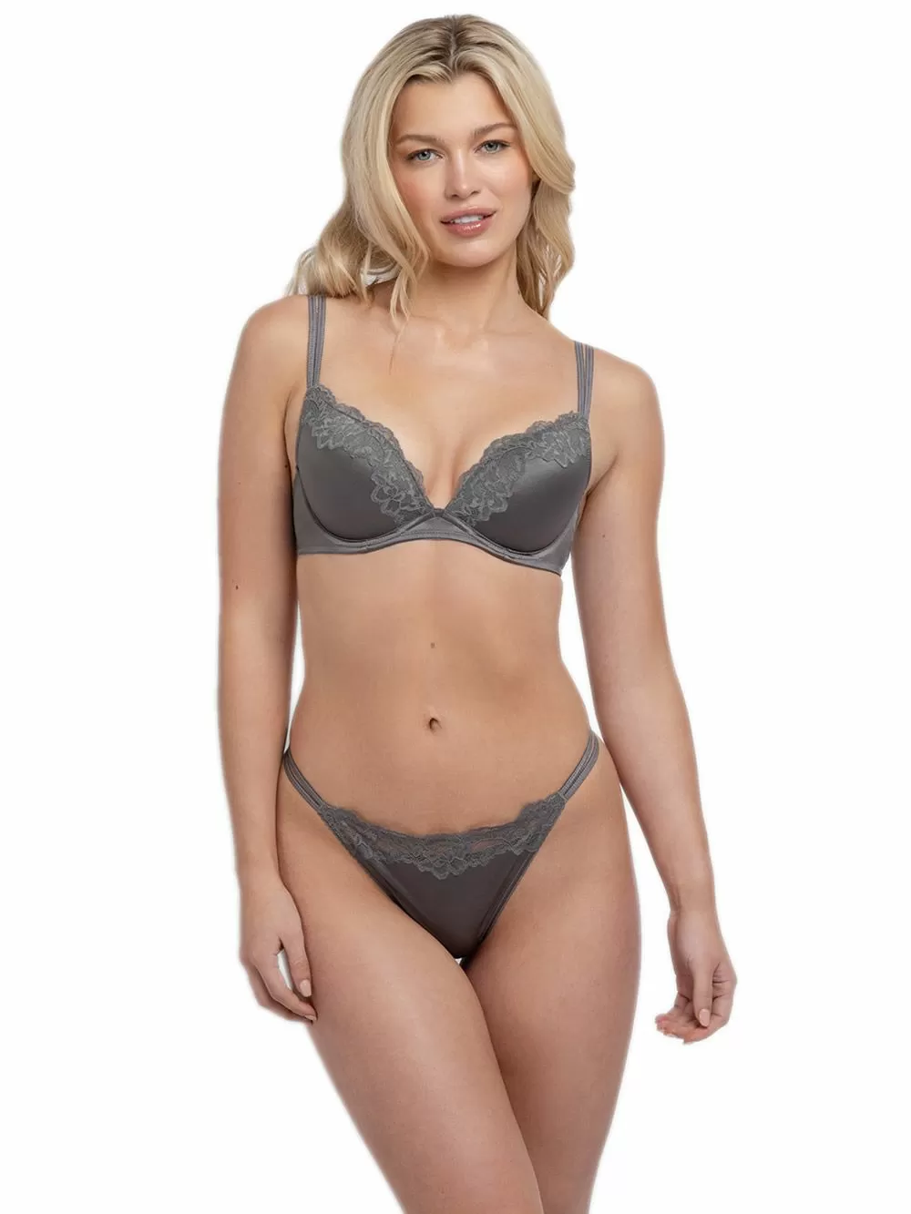 DORINA String Origins Shiny 1+1 ΔΩΡΟ - Σατινέ Ύφασμα & Δαντέλα