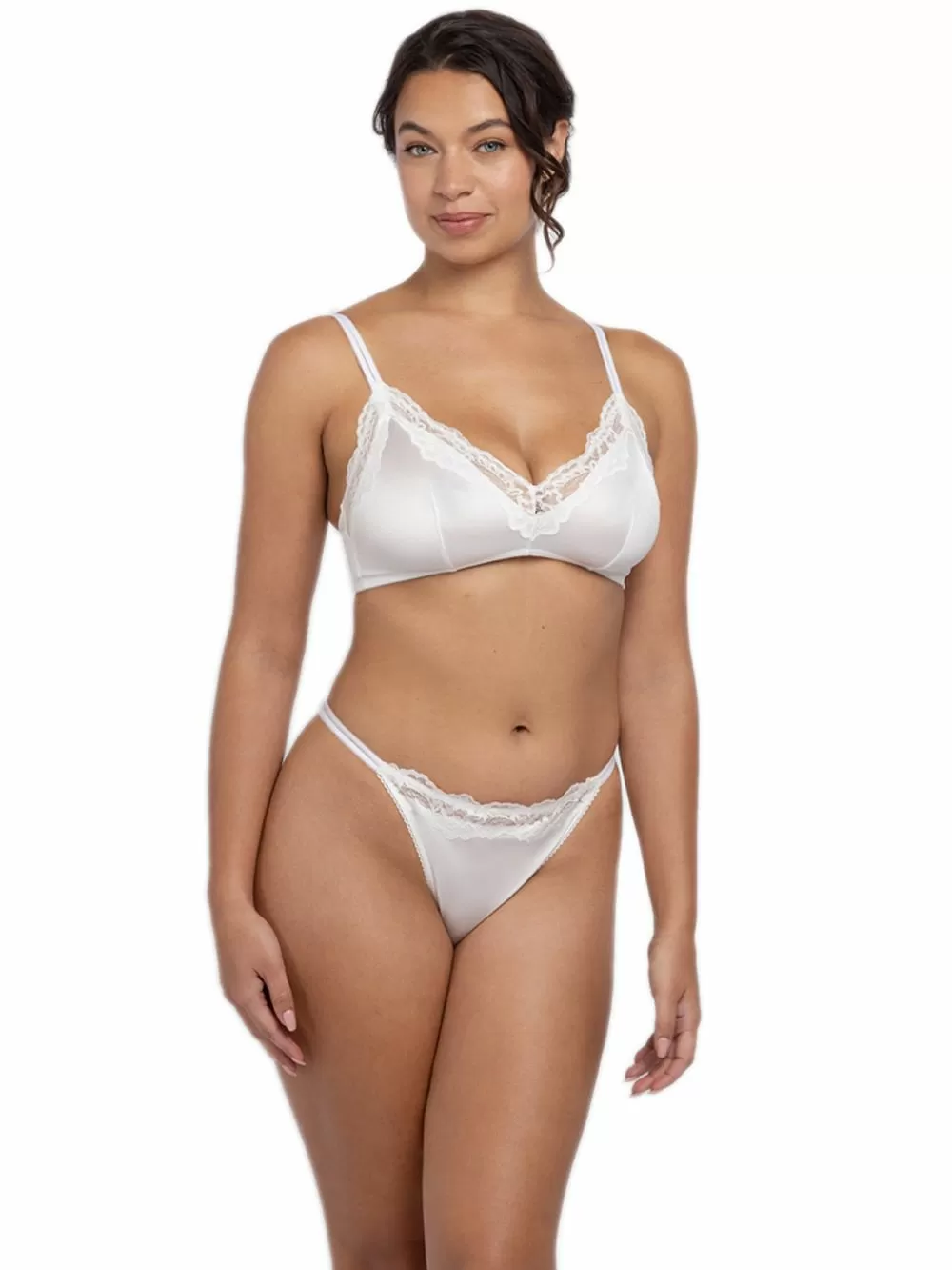 DORINA String Origins Shiny 1+1 ΔΩΡΟ - Σατινέ Ύφασμα & Δαντέλα