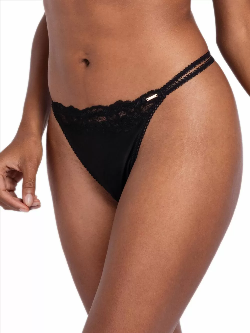 DORINA String Origins Shiny Micro - Λαμπερό Ύφασμα & Δαντέλα 