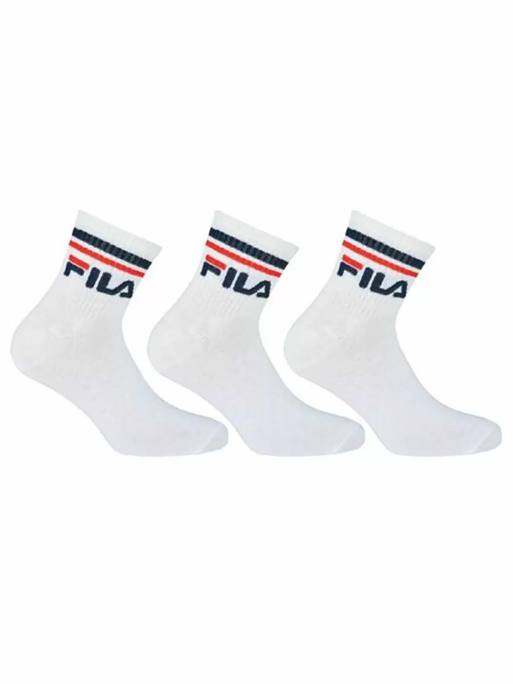 FILA Unisex Αθλητική Κάλτσα Ημίκοντη - Ελαστικό Βαμβάκι - 3 Ζευγάρια