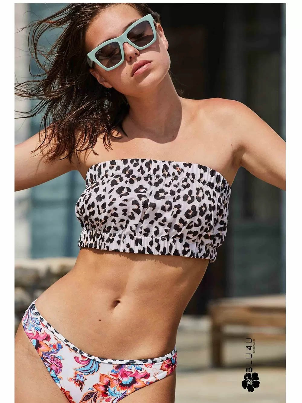 Μαγιό BLU4U Floral Escape Brazilian Μπικίνι Σλιπ- Floral & Animal