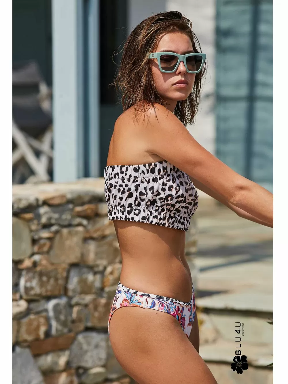 Μαγιό BLU4U Floral Escape Brazilian Μπικίνι Σλιπ- Floral & Animal
