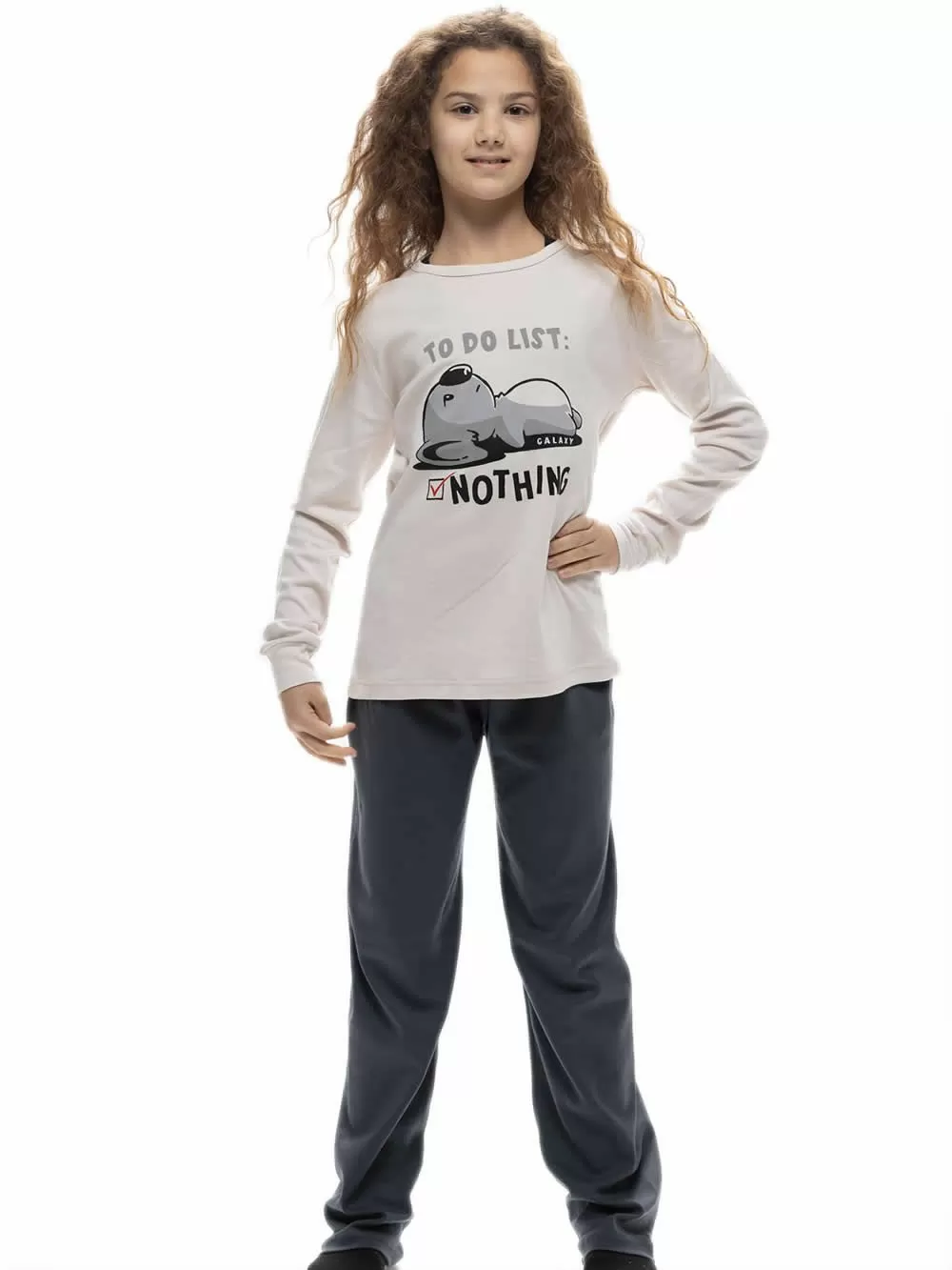 Εφηβική Πυτζάμα GALAXY για Κορίτσι - 100% Βαμβακερή 