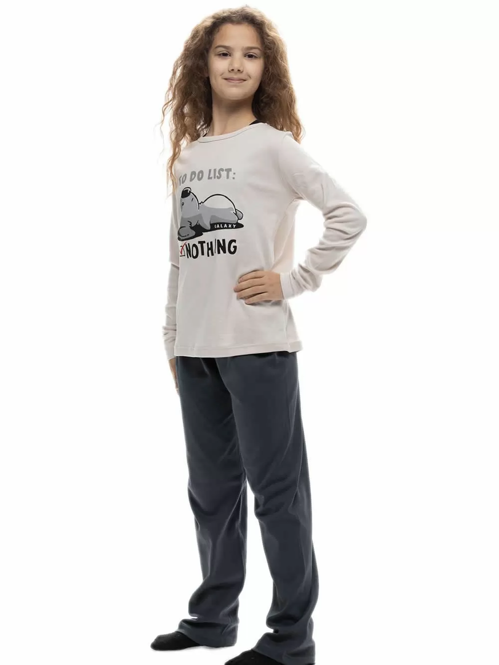 Εφηβική Πυτζάμα GALAXY για Κορίτσι - 100% Βαμβακερή 