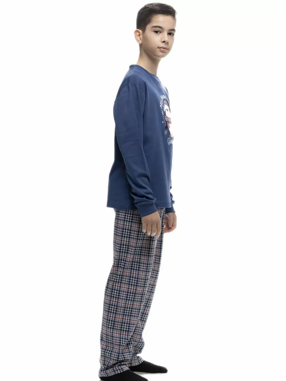 Εφηβική Πυτζάμα GALAXY για Αγόρι Penguin - 100% Βαμβακερή 