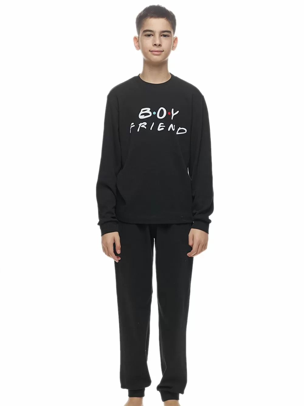 Παιδική Εφηβική Πυτζάμα GALAXY για Αγόρι Boyfriend FAMILY - 100% Βαμβακερή 
