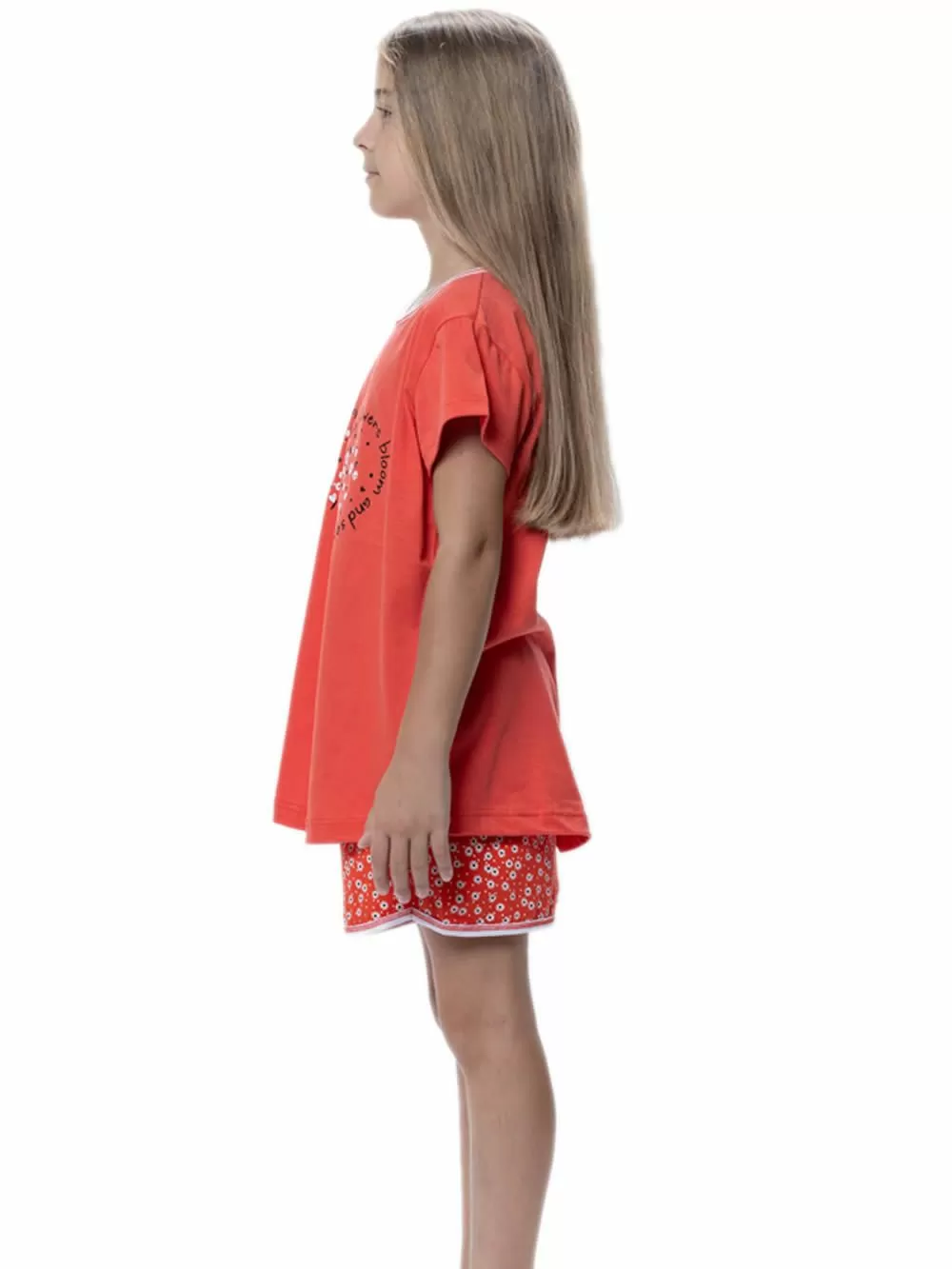 Εφηβική Πυτζάμα GALAXY για Κορίτσι Flowers - 100% Βαμβακερή