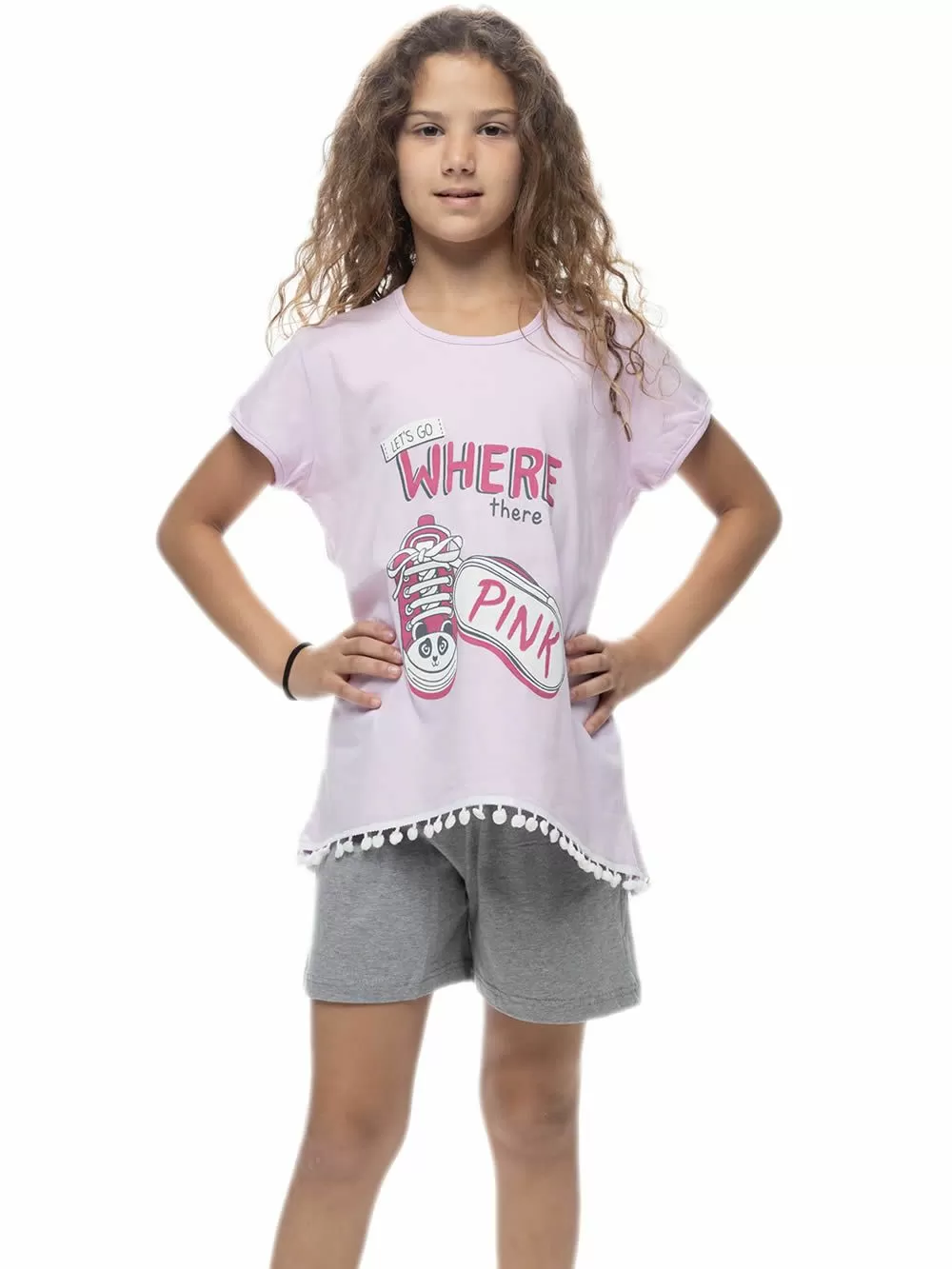 Εφηβική Πυτζάμα GALAXY PINK για Κορίτσι - 100% Βαμβακερή