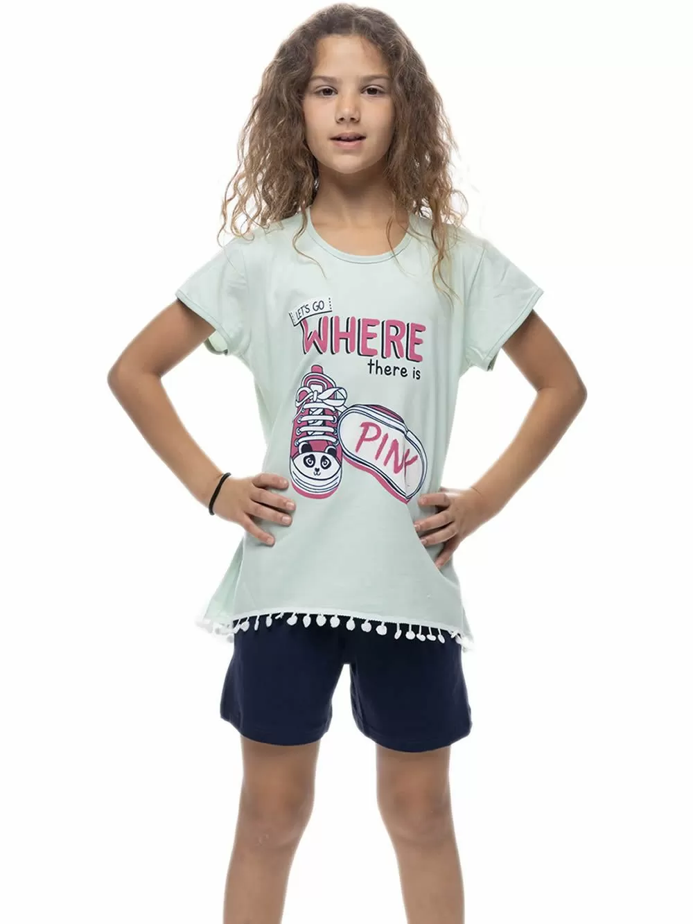 Εφηβική Πυτζάμα GALAXY PINK για Κορίτσι - 100% Βαμβακερή