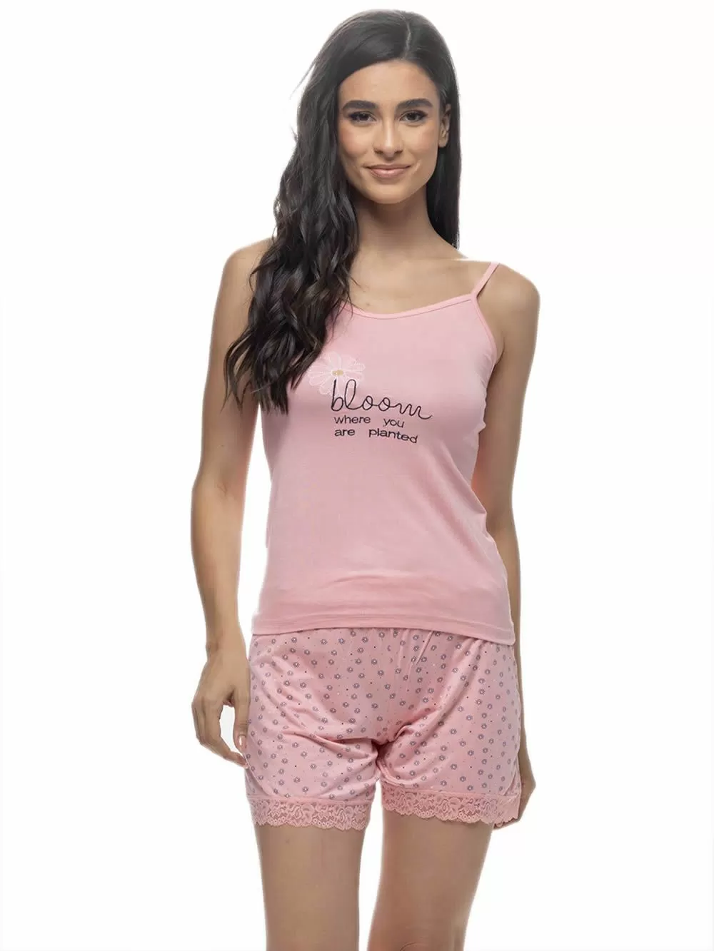 Γυναικεία Πυτζάμα GALAXY - Αέρινο Viscose & Δαντέλα