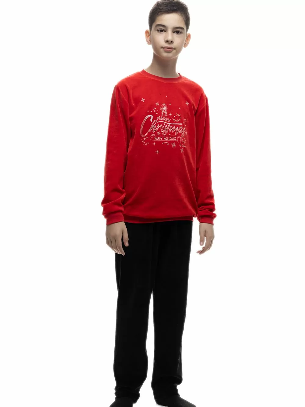 Εφηβική Πυτζάμα GALAXY UNISEX XMAS - Ζεστό & Απαλό Βελούδο