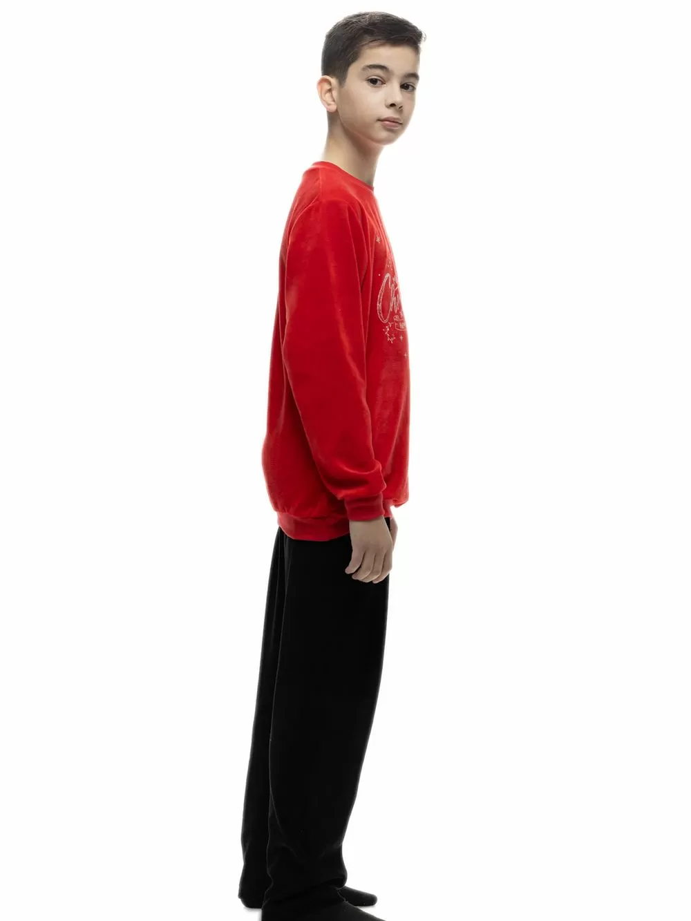 Εφηβική Πυτζάμα GALAXY UNISEX XMAS - Ζεστό & Απαλό Βελούδο