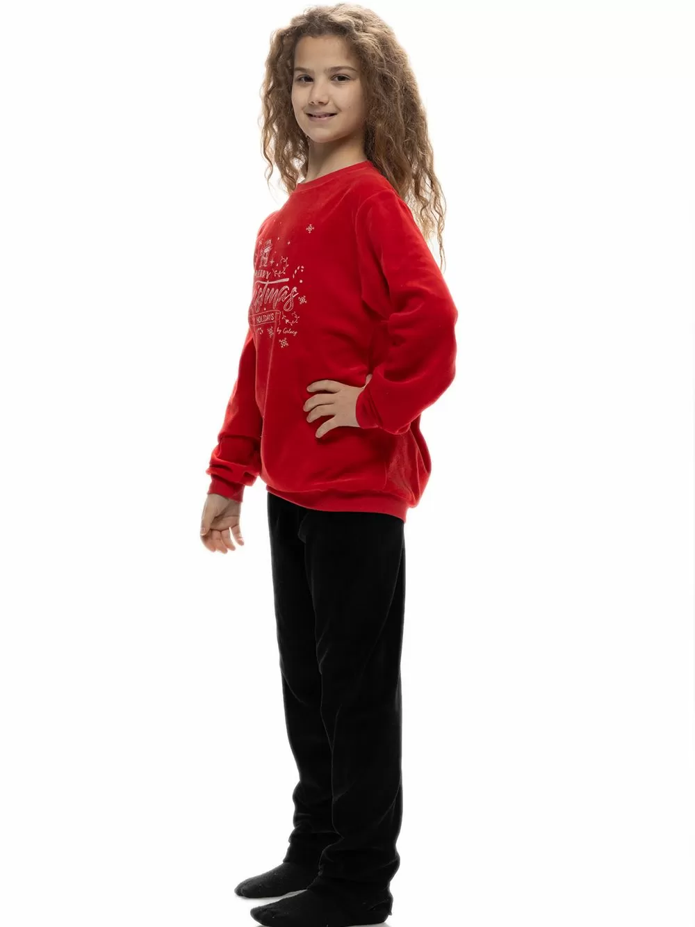 Εφηβική Πυτζάμα GALAXY UNISEX XMAS - Ζεστό & Απαλό Βελούδο