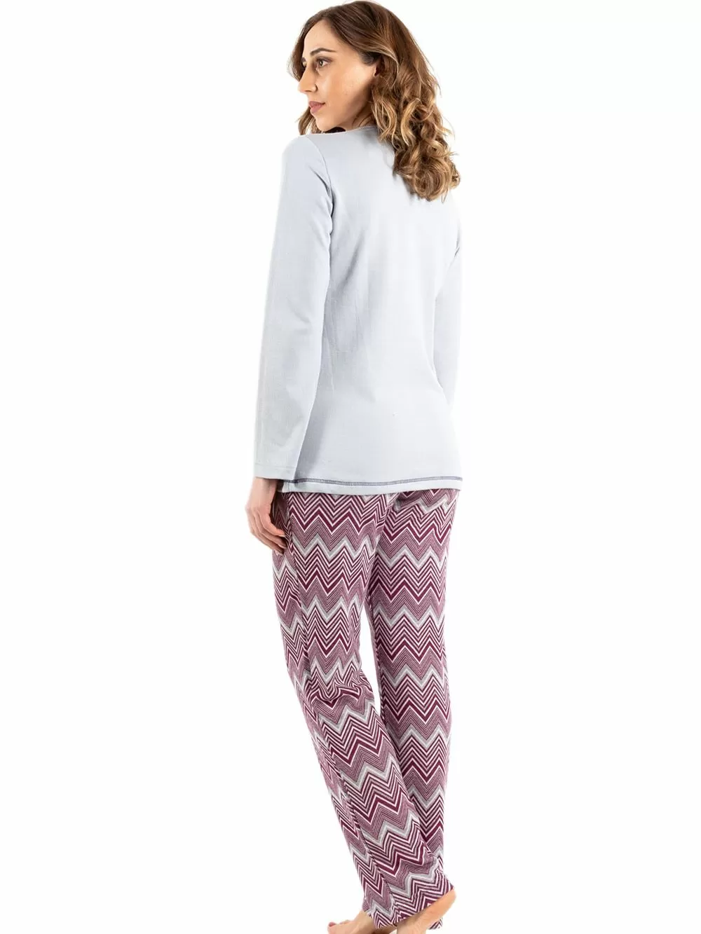 Πυτζάμα ΓΙΩΤΑ Homewear - Γεμάτο Βαμβάκι - Ζακάρ Παντελόνι