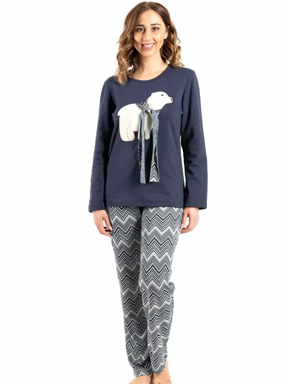 Πυτζάμα ΓΙΩΤΑ Homewear - Γεμάτο Βαμβάκι - Ζακάρ Παντελόνι