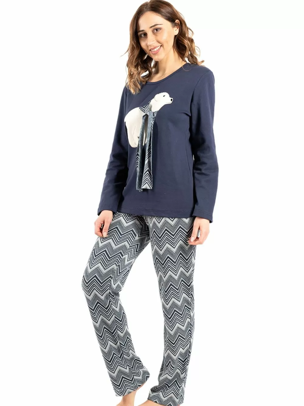 Πυτζάμα ΓΙΩΤΑ Homewear - Γεμάτο Βαμβάκι - Ζακάρ Παντελόνι