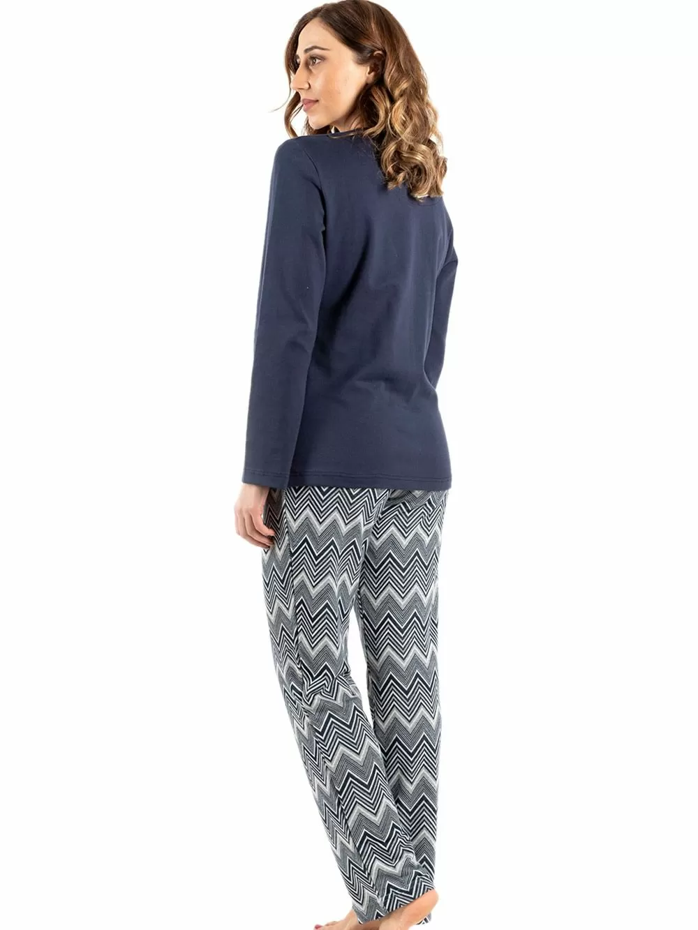 Πυτζάμα ΓΙΩΤΑ Homewear - Γεμάτο Βαμβάκι - Ζακάρ Παντελόνι