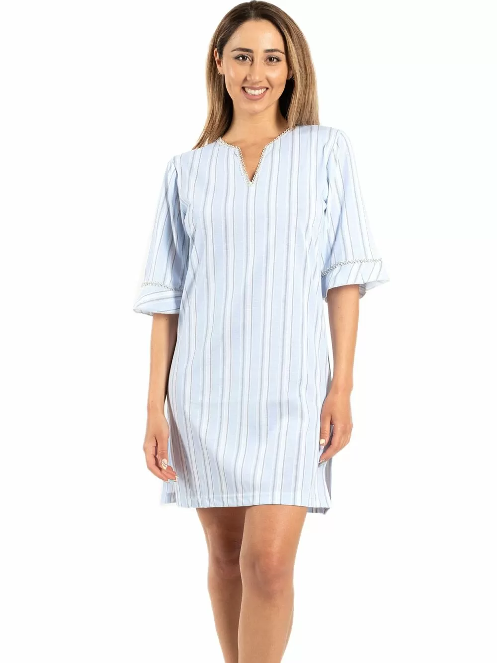 Νυχτικό ΓΙΩΤΑ Homewear -100% Βαμβακερό - Lurex Σχέδιο 