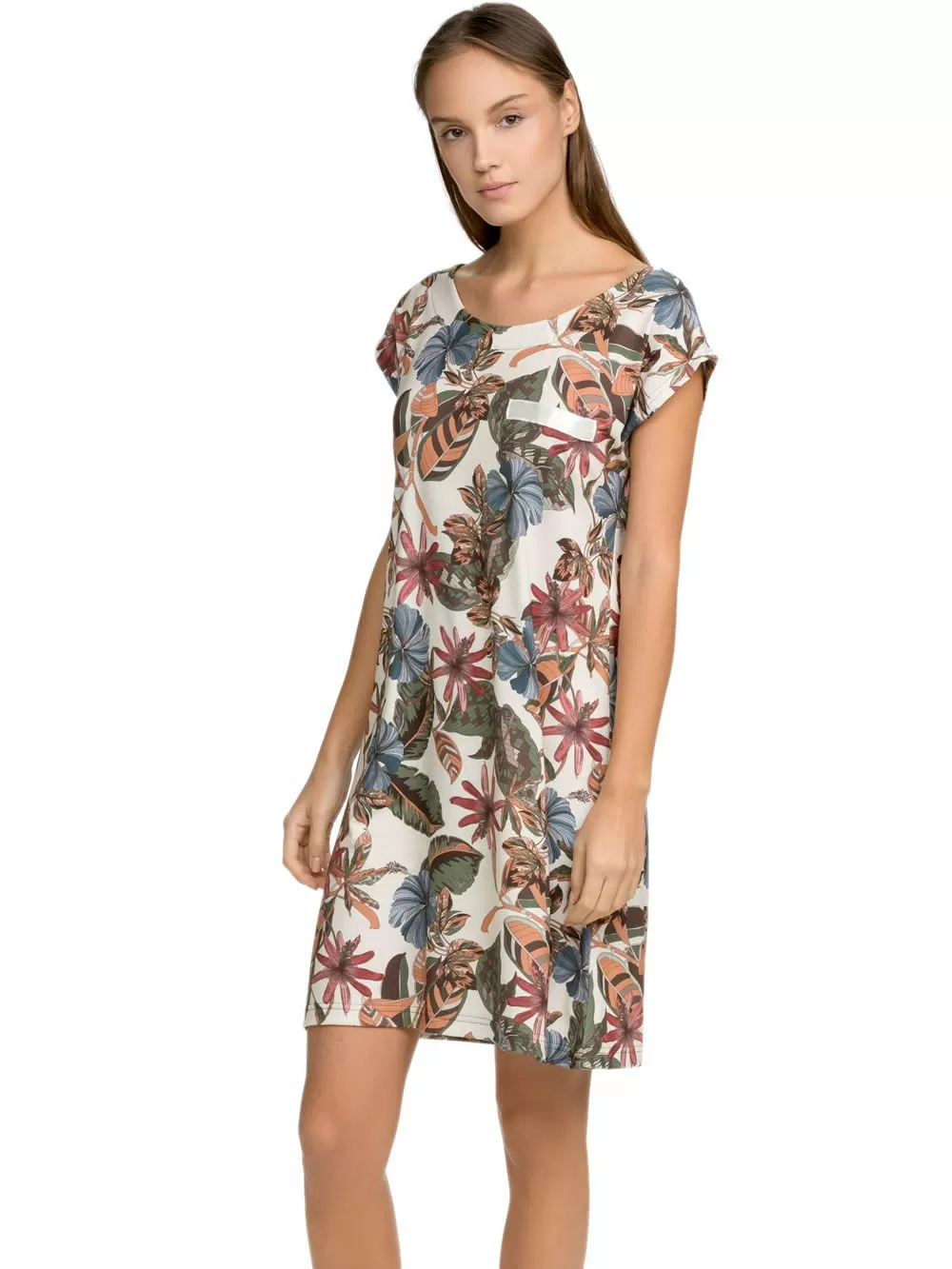 Νυχτικό ΓΙΩΤΑ Homewear - 100% Βαμβακερό - Floral Σχέδιο 