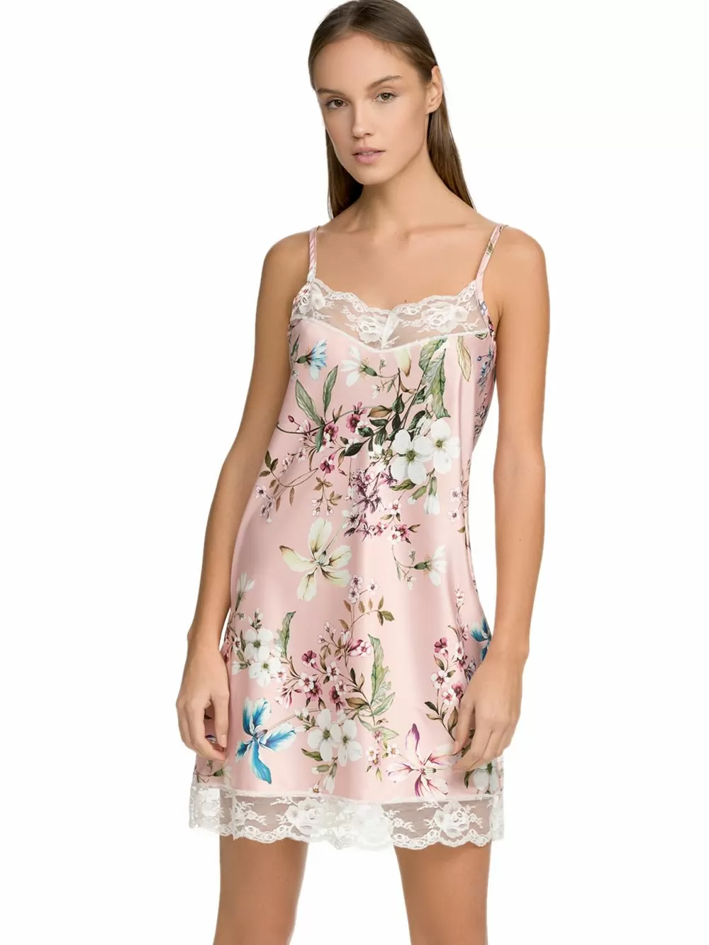 Νυχτικό ΓΙΩΤΑ Homewear - Απαλό Σατέν - Floral Σχέδιο 