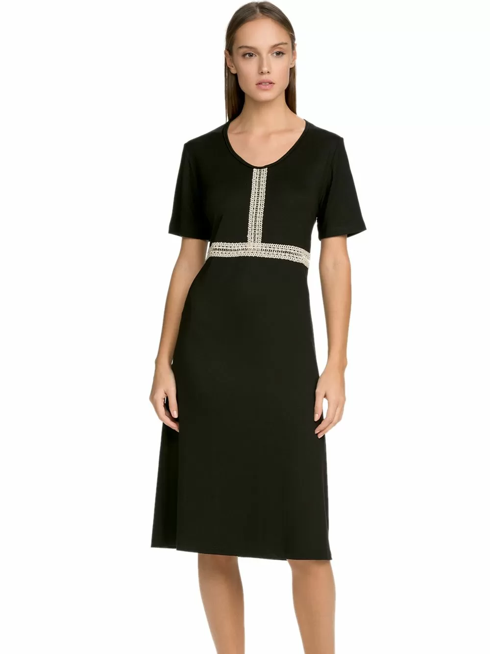 ΓΙΩΤΑ Γυναικείο Φόρεμα - Αέρινο Viscose - Πλεχτό Lurex Σχέδιο 