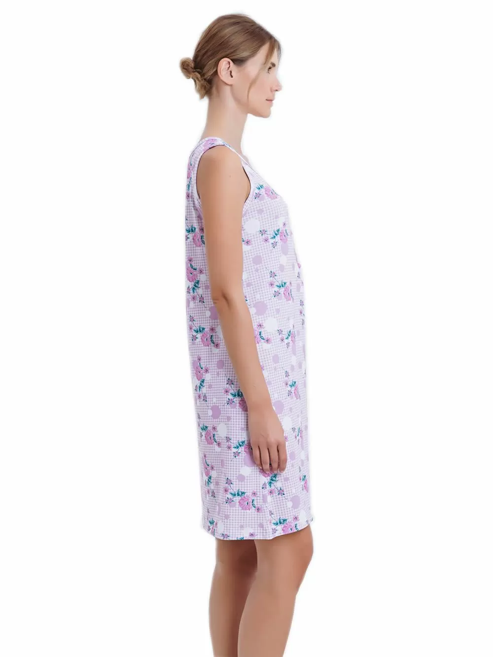 Πυτζάμα ΓΙΩΤΑ Homewear - 100% Βαμβακερή - Κουμπιά - Floral Σχέδιο