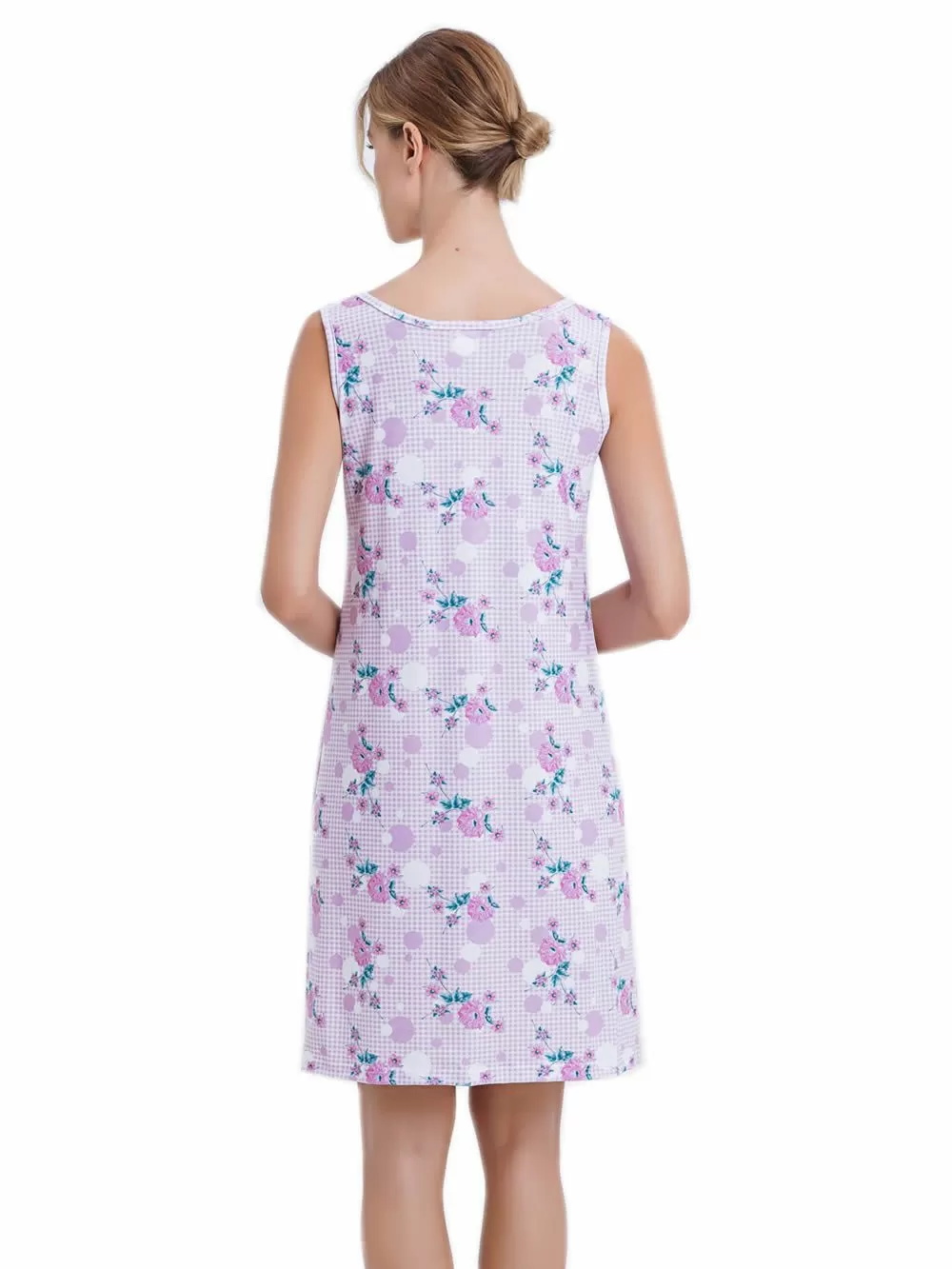 Πυτζάμα ΓΙΩΤΑ Homewear - 100% Βαμβακερή - Κουμπιά - Floral Σχέδιο