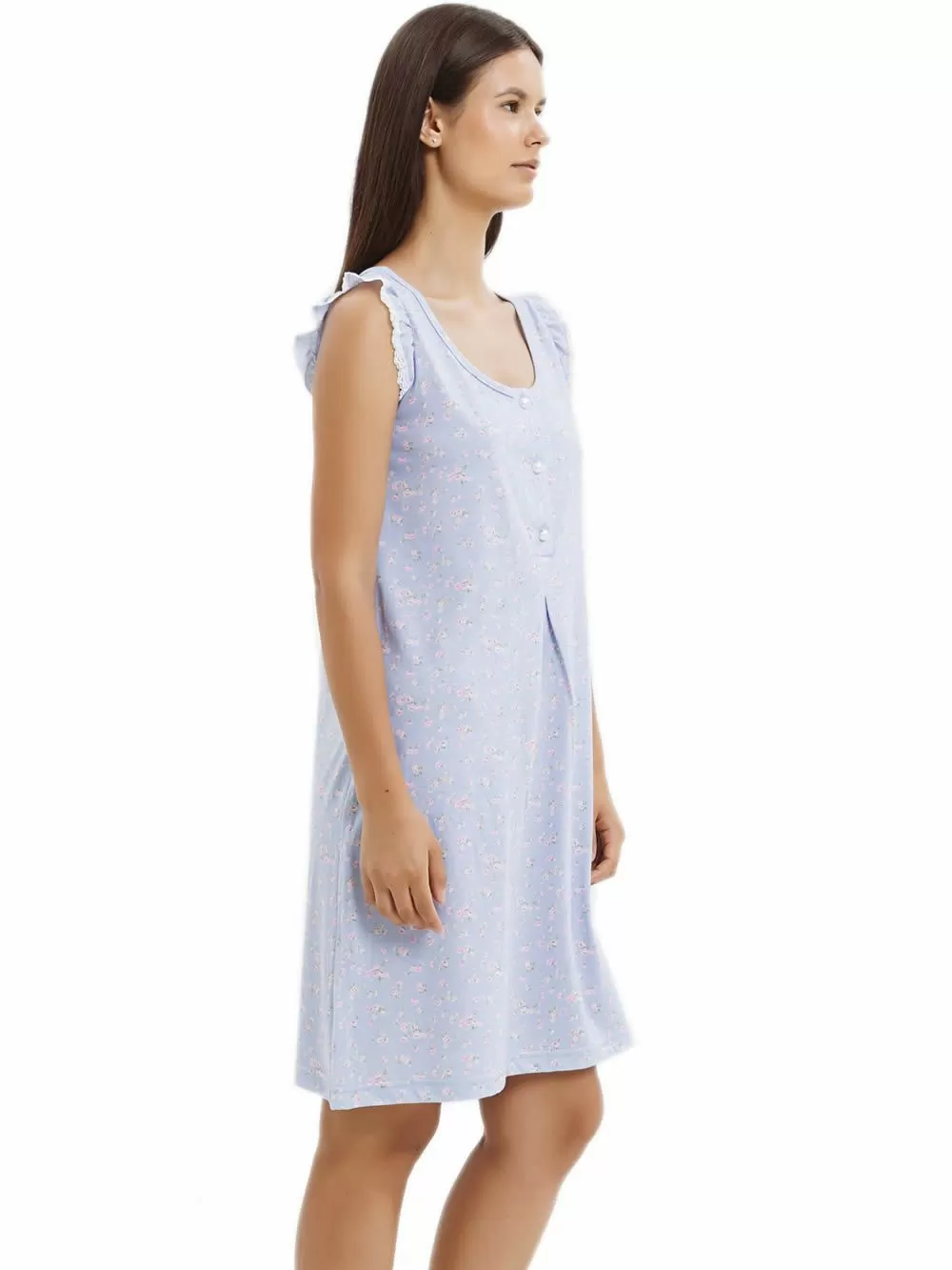 Νυχτικό ΓΙΩΤΑ Homewear Flowers - 100% Βαμβακερό - Νέα Μαμά