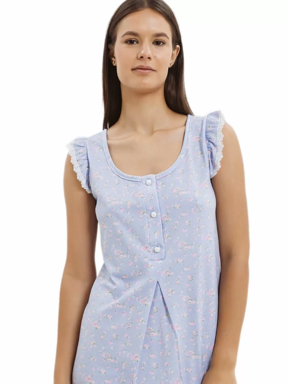 Νυχτικό ΓΙΩΤΑ Homewear Flowers - 100% Βαμβακερό - Νέα Μαμά