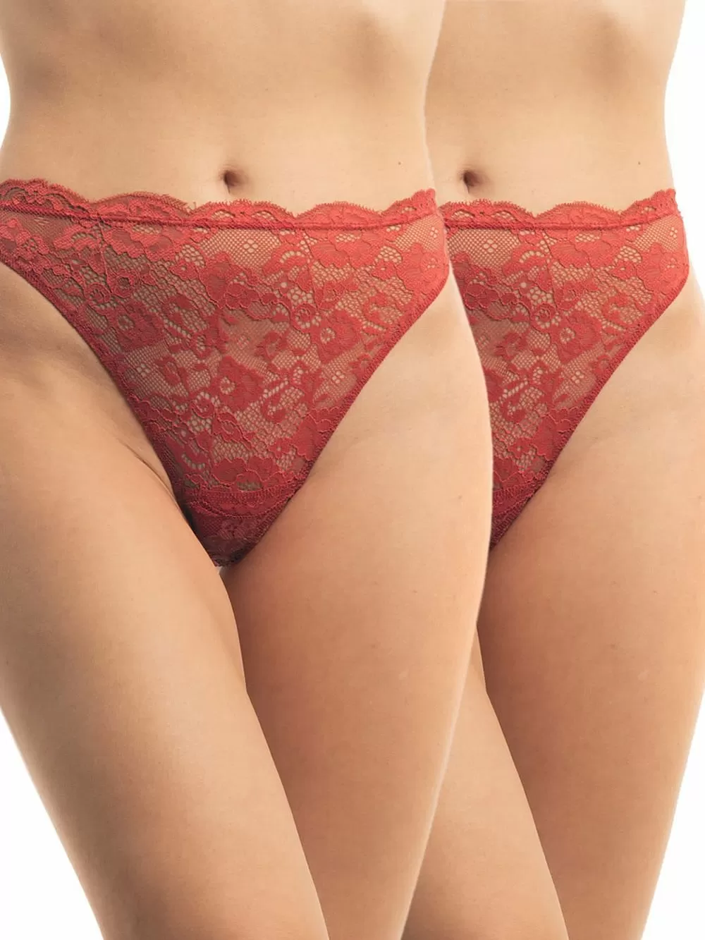 GKAPETANIS String Ψηλό Lace Temptation - Ελαστική Δαντέλα - 2 Τεμάχια