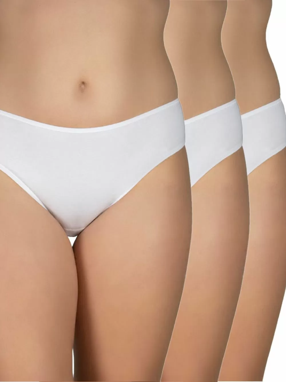 GKAPETANIS Σλιπ Midi Basic - Plus Size  - Ελαστικό Βαμβάκι - 3 Τεμάχια 