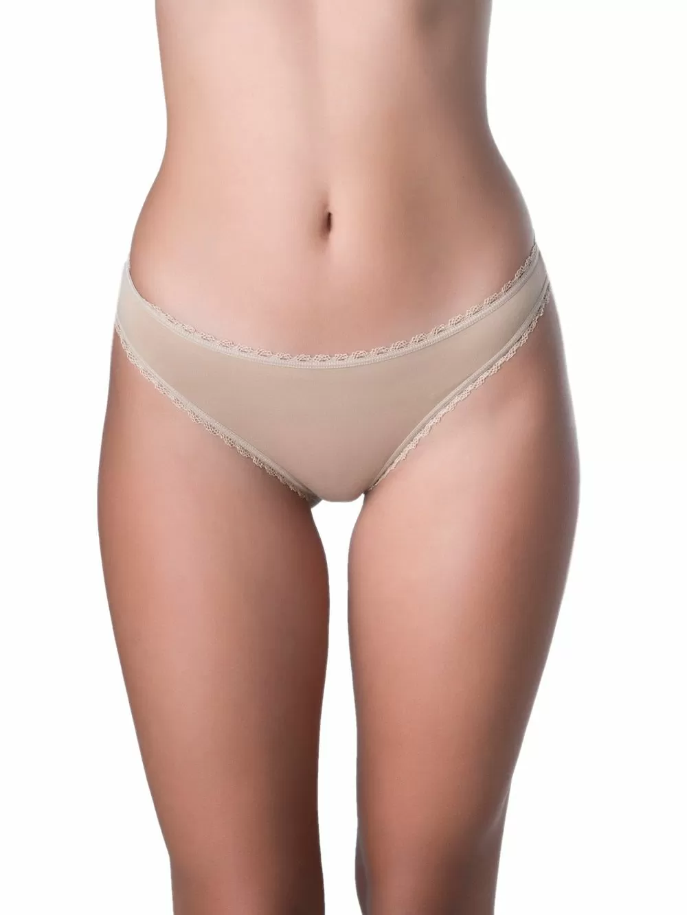 Σλιπ Bikini GΚapetanis All Day - Κανονικό Κοφτό - Ελαστικό Βαμβάκι & Δαντέλα Κέντημα