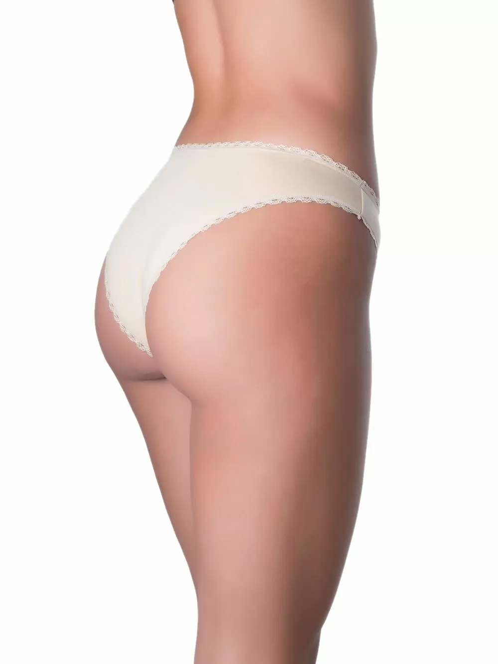 Σλιπ Bikini GΚapetanis All Day - Κανονικό Κοφτό - Ελαστικό Βαμβάκι & Δαντέλα Κέντημα