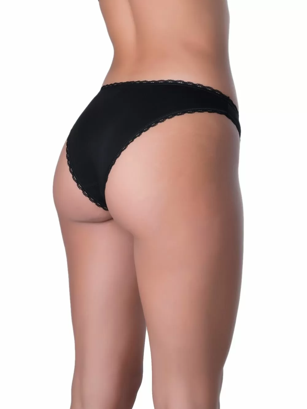 Σλιπ Bikini GΚapetanis All Day - Κανονικό Κοφτό - Ελαστικό Βαμβάκι & Δαντέλα Κέντημα