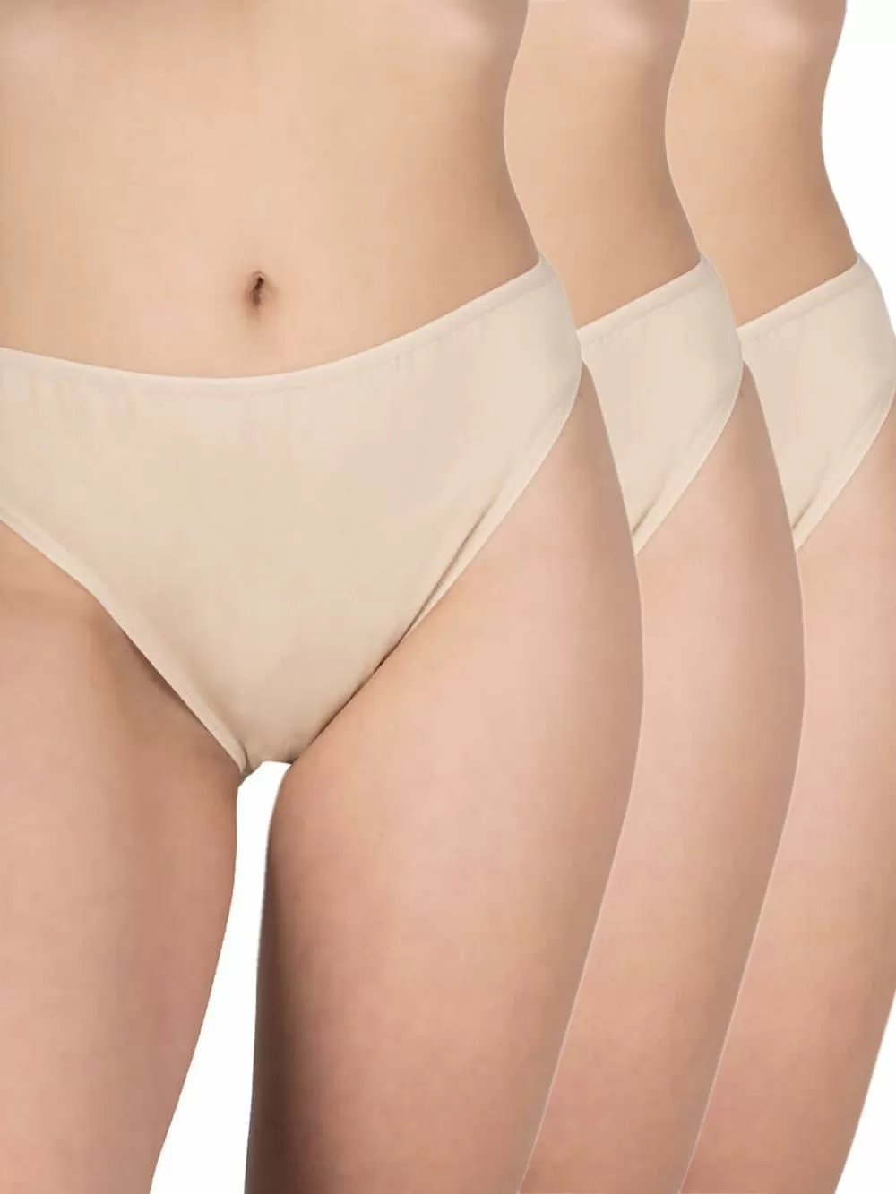 GKAPETANIS Σλιπ Κανονικό Ψηλό Basic - Plus Size  - Ελαστικό Βαμβάκι - 3 Τεμάχια 