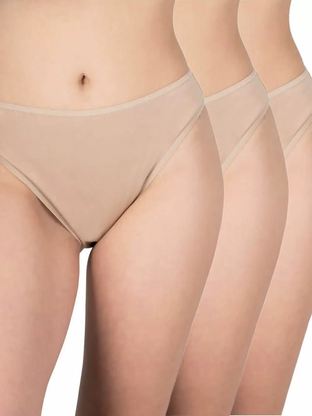 GKAPETANIS Σλιπ Κανονικό Ψηλό Basic - Plus Size  - Ελαστικό Βαμβάκι - 3 Τεμάχια 