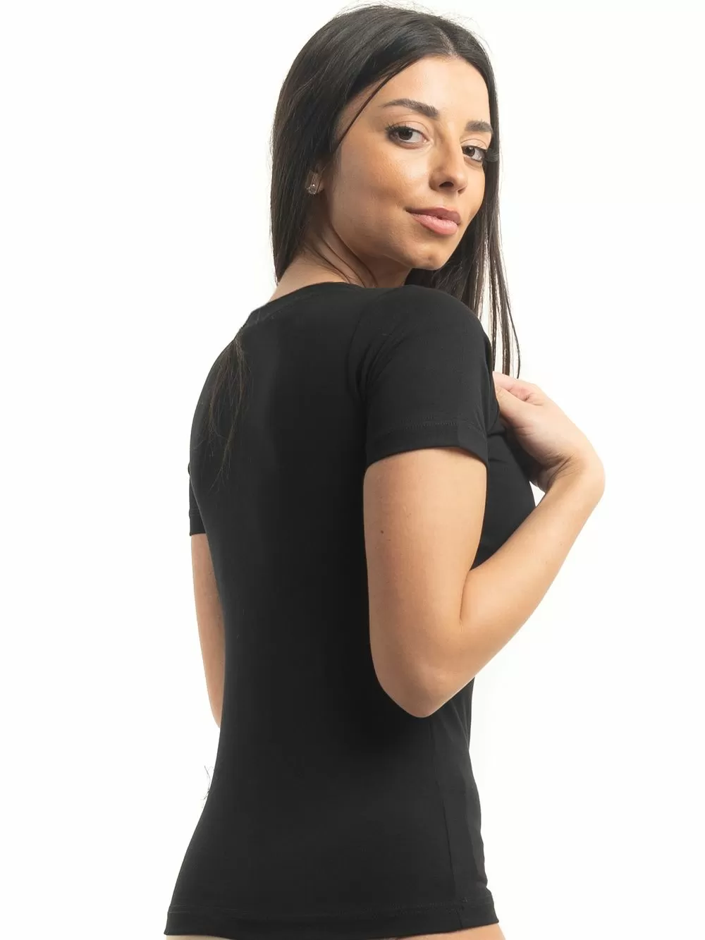 GKAPETANIS Μπλούζα Κοντό Μανίκι Soft Touch - Modal & Βαμβάκι - Plus Size 