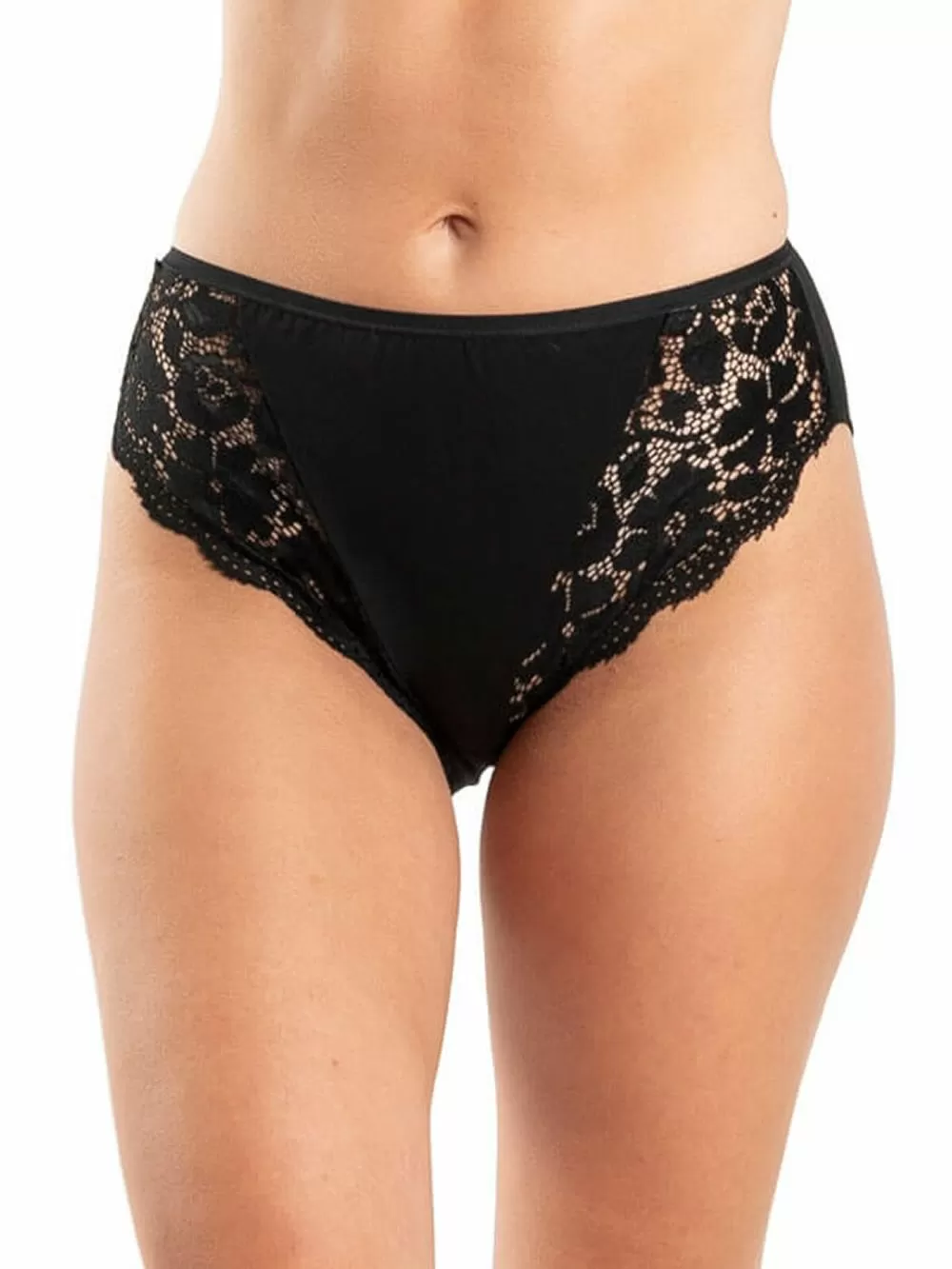 GKAPETANIS Σλιπ Lace Essentials - Κανονικό Ψηλό -  Απαλό Modal Βαμβάκι - Δαντέλα - 2 Τεμάχια 