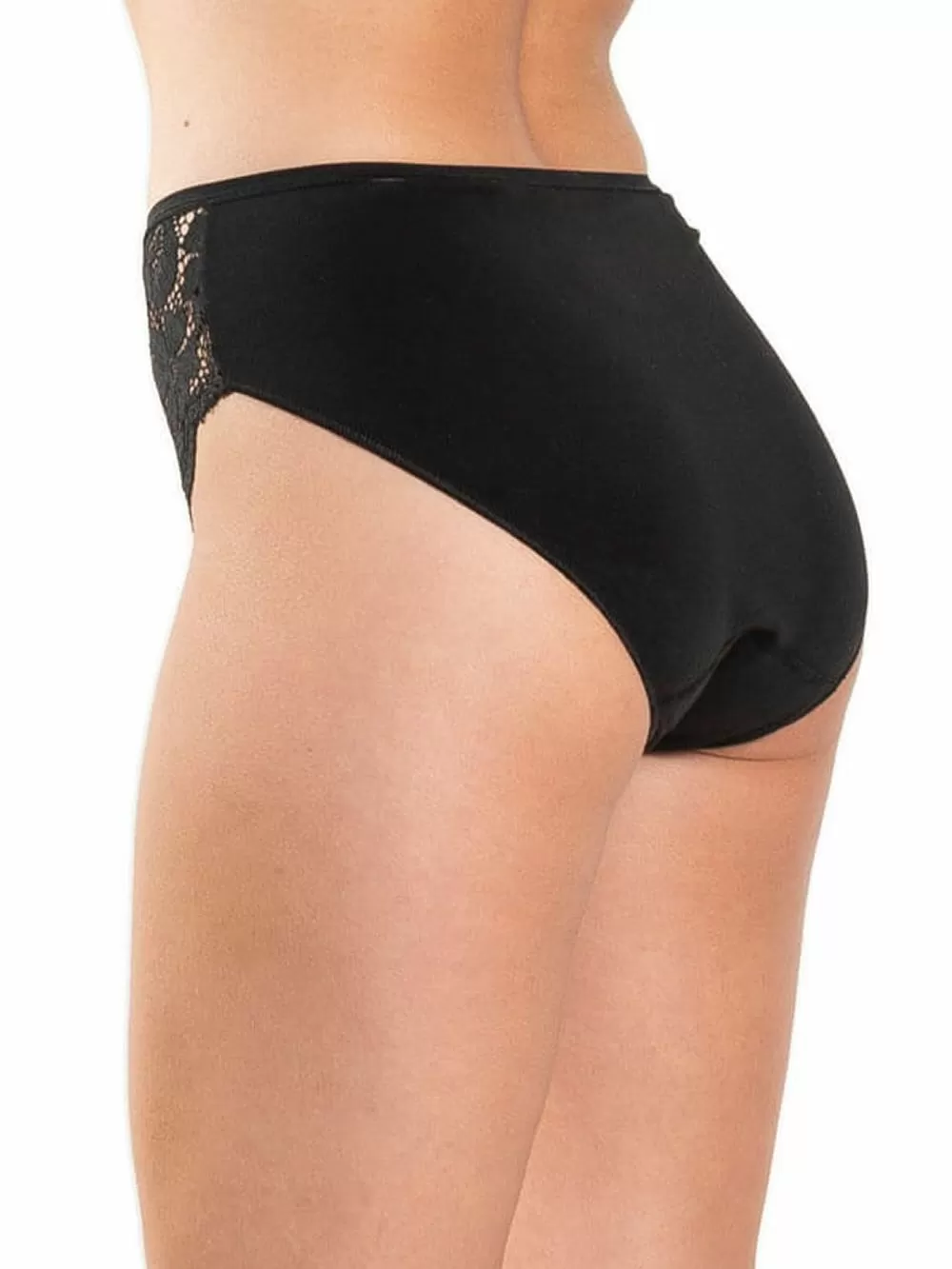 GKAPETANIS Σλιπ Lace Essentials - Κανονικό Ψηλό -  Απαλό Modal Βαμβάκι - Δαντέλα - 2 Τεμάχια 