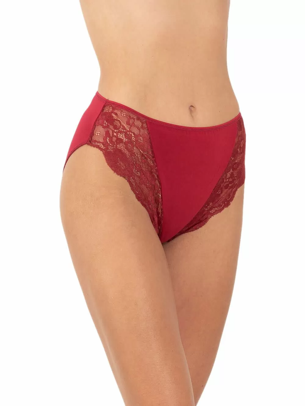 GKAPETANIS Σλιπ Lace Soft Touch - Κανονικό Ψηλό - Modal Βαμβάκι - Δαντέλα - 2 Τεμάχια 