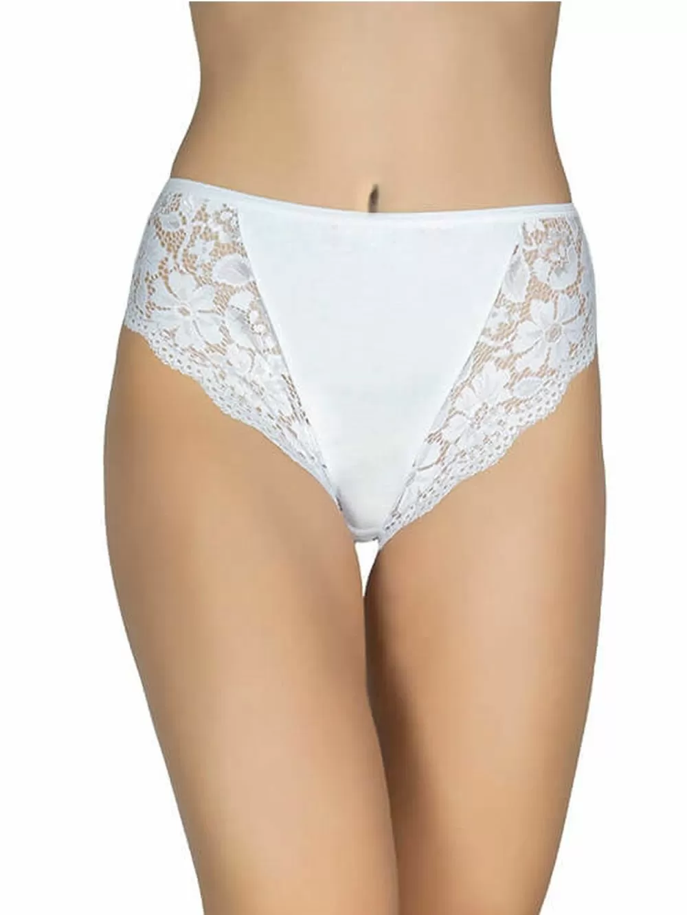 GKAPETANIS Σλιπ Lace Essentials - Κανονικό Ψηλό -  Απαλό Modal Βαμβάκι - Δαντέλα - 2 Τεμάχια 