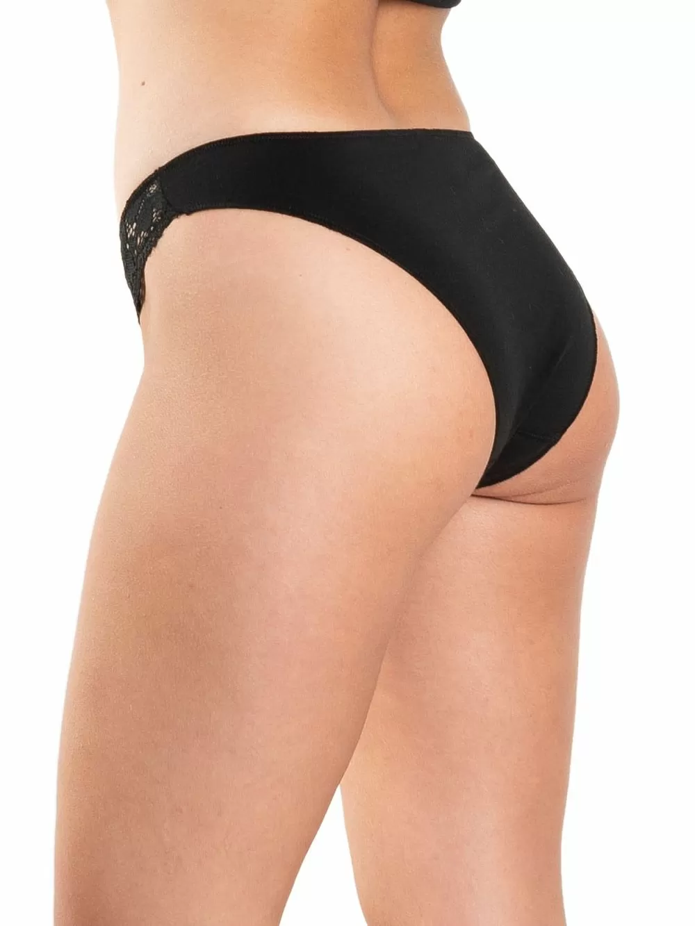 GKAPETANIS Σλιπ Bikini Κανονικό Κοφτό Senses -  Απαλό Modal Βαμβάκι - Δαντέλα