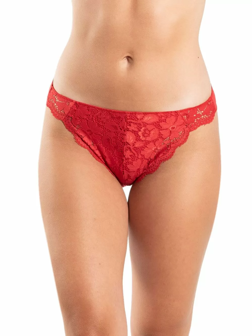 GKAPETANIS Σλιπ Bikini Κανονικό Κοφτό Senses -  Απαλό Modal Βαμβάκι - Δαντέλα