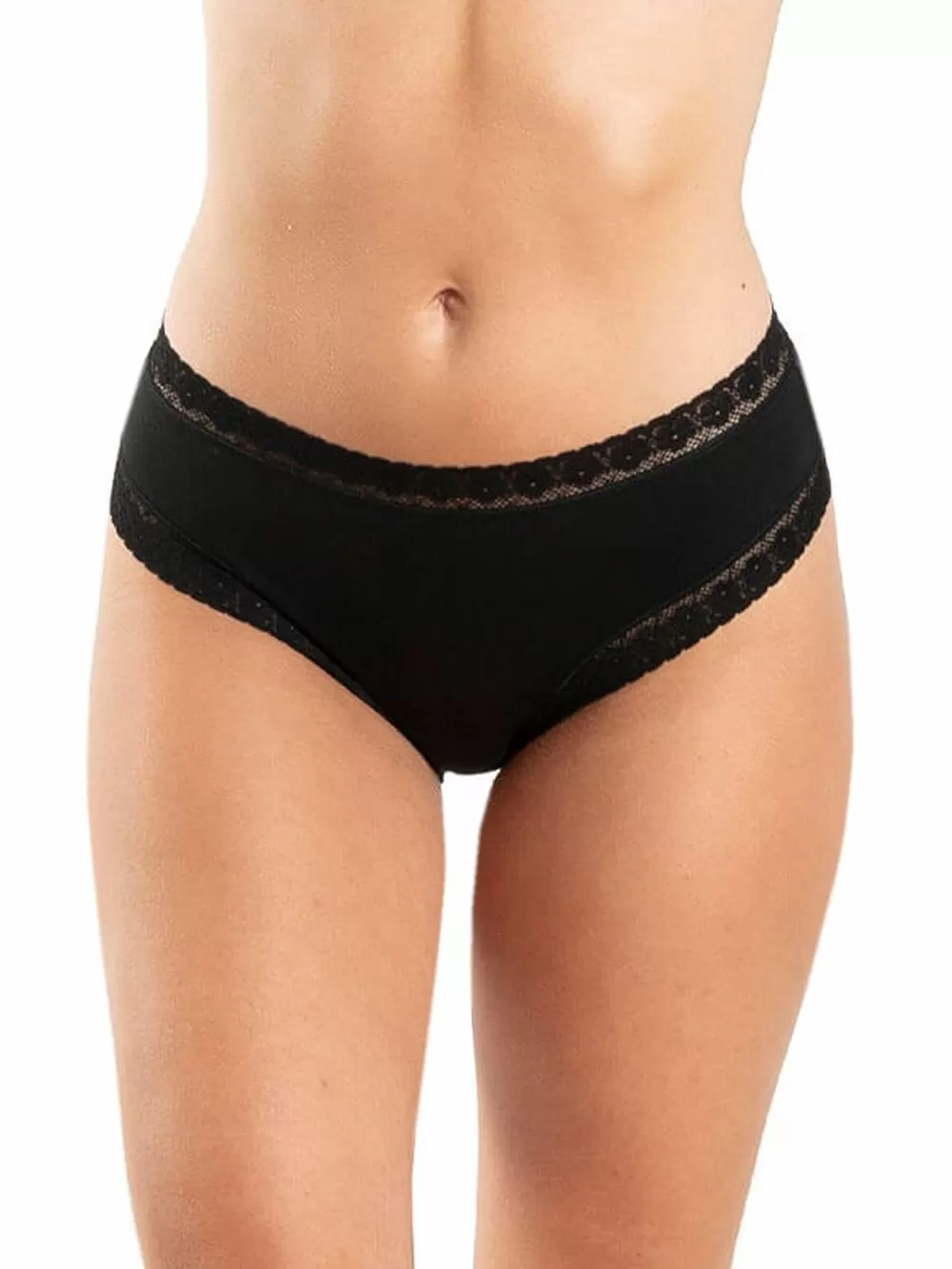 GKAPETANIS Lace Essentials Boxer -  Απαλό Modal Βαμβάκι - Δαντέλα - Μαύρο - 3 Τεμάχια 