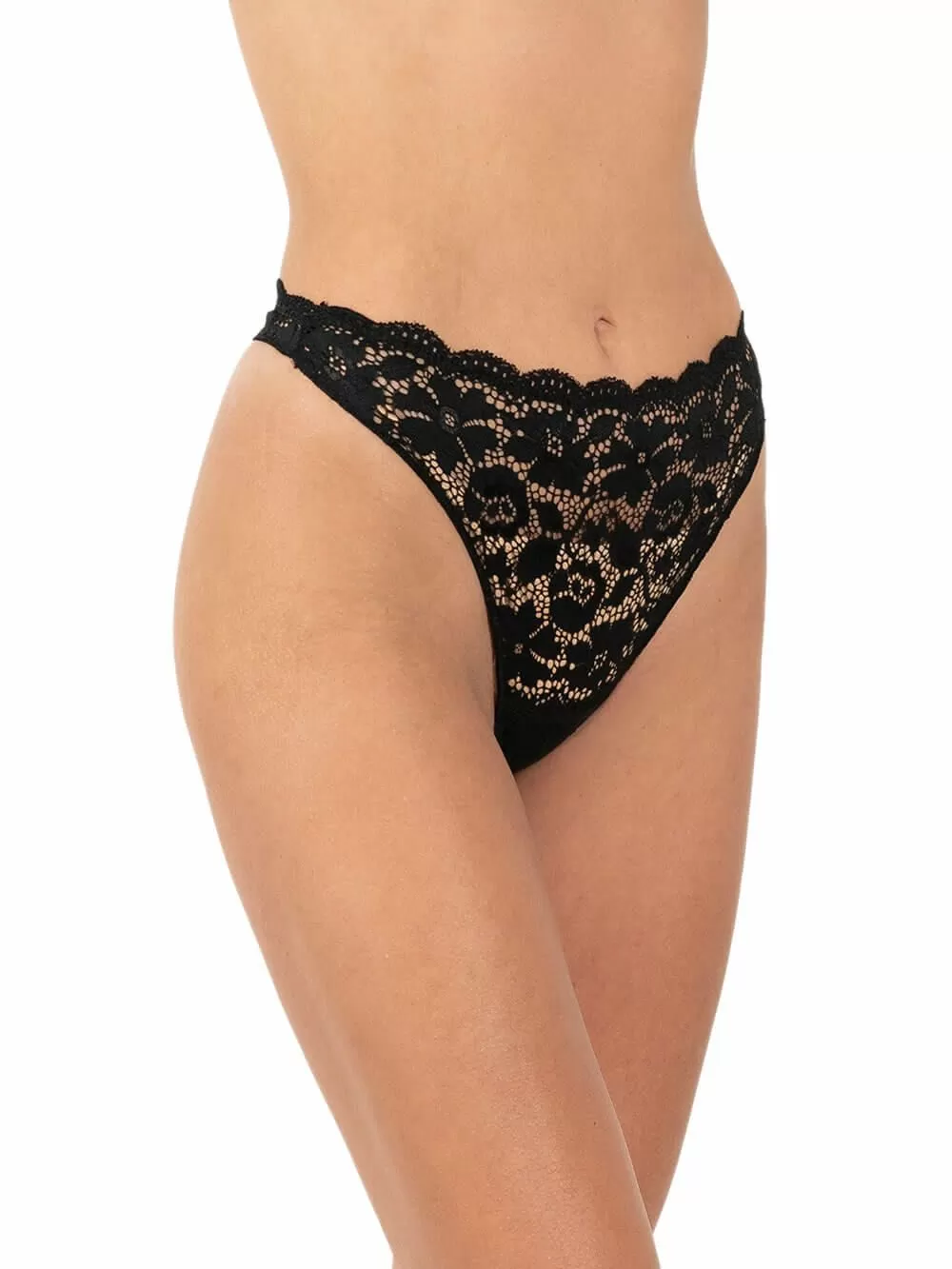 GKAPETANIS String Ψηλοκάβαλο - Ελαστική Δαντέλα - 2 Τεμάχια 