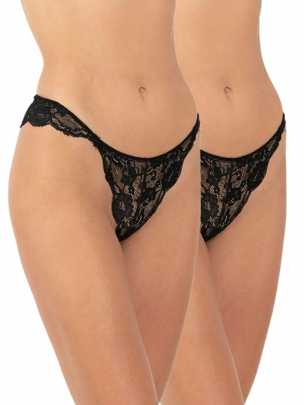 GKAPETANIS Brazilian Slip Temptation Lace - Ελαστική Δαντέλα - 2 Τεμάχια 