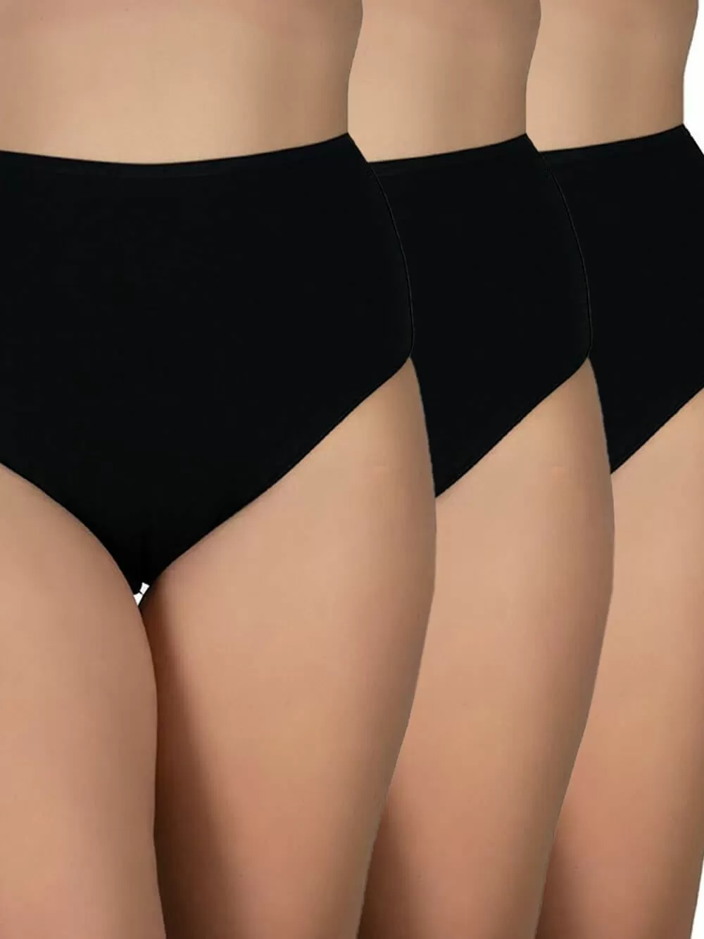 GKAPETANIS Σλιπ 3/4 Midi Basic - Ψηλό & Φαρδύ - Plus Size - Ελαστικό Βαμβάκι - 3 Τεμάχια 