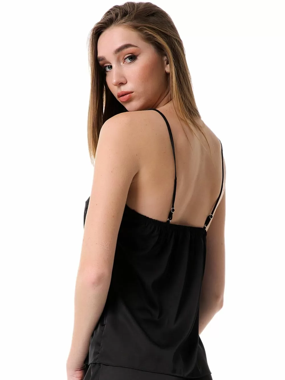 Γυναικείο Top GOSSIP FINE - Aπαλό Σατέν & Δαντέλα 