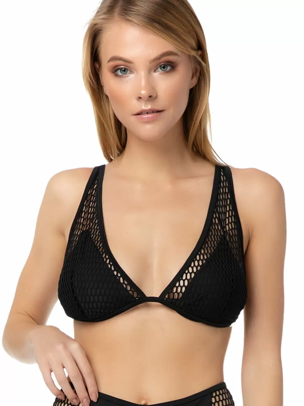 Μαγιό MINERVA Μπικίνι Τρίγωνο Black Power - Αόρατη Ενίσχυση 